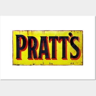 Pratts, Vintage Enamel sign Posters and Art